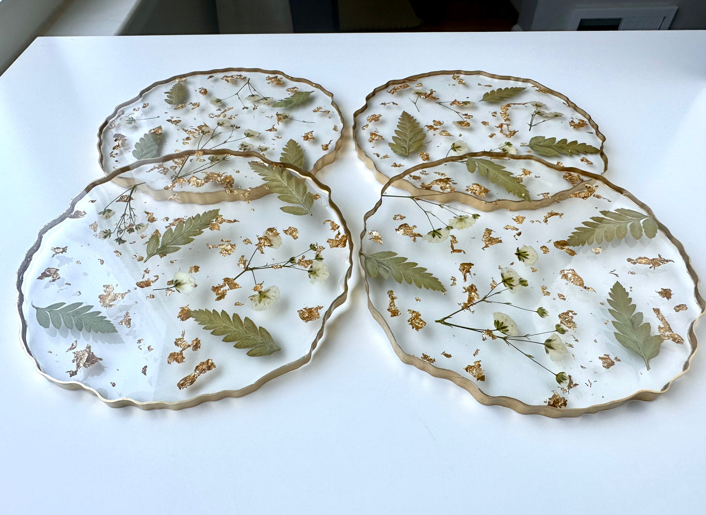 Fern + Baby's Breath Coasters