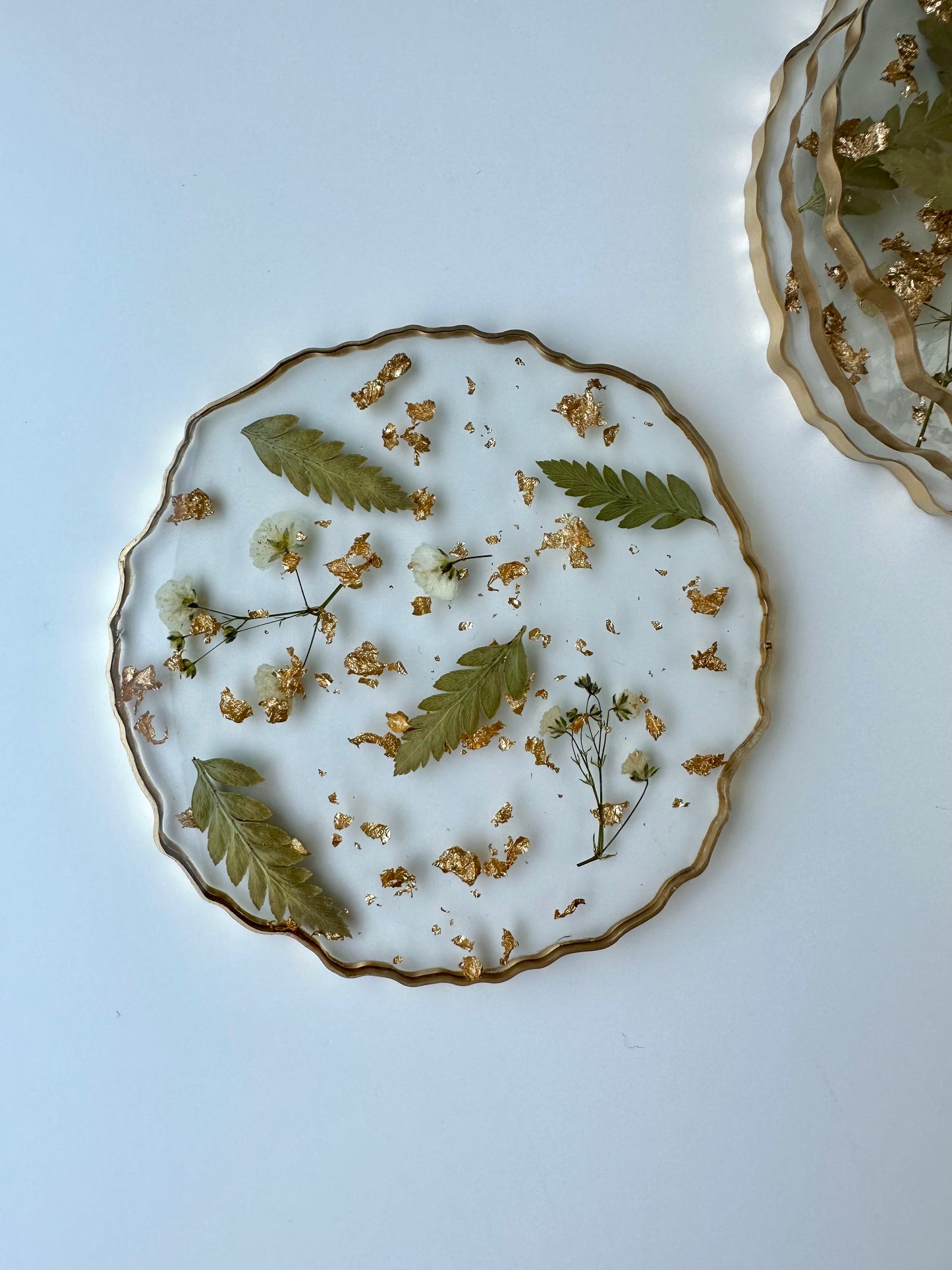 Fern + Baby's Breath Coasters